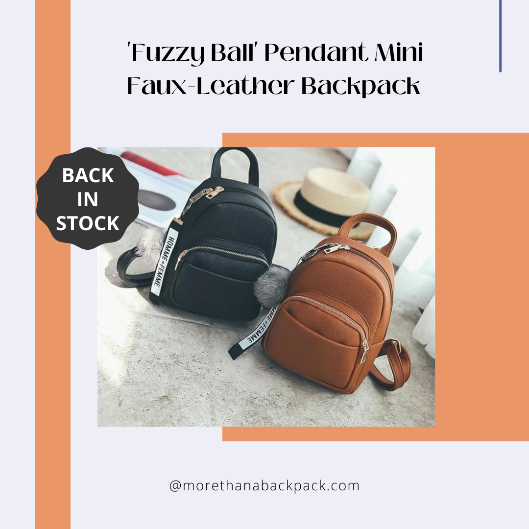 Mini faux leather on sale backpack