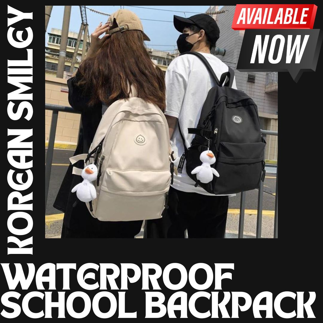 NEW IN!! 🚨 Korean Smiley Waterproof School Backpack - More than a